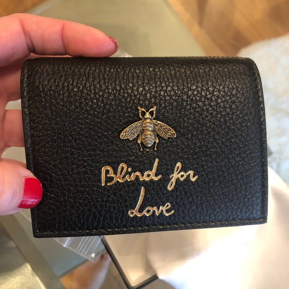 Gucci Cellarius Blind for Love Mini Wallet in Black New in box with dustbag - Picture 1 of 2